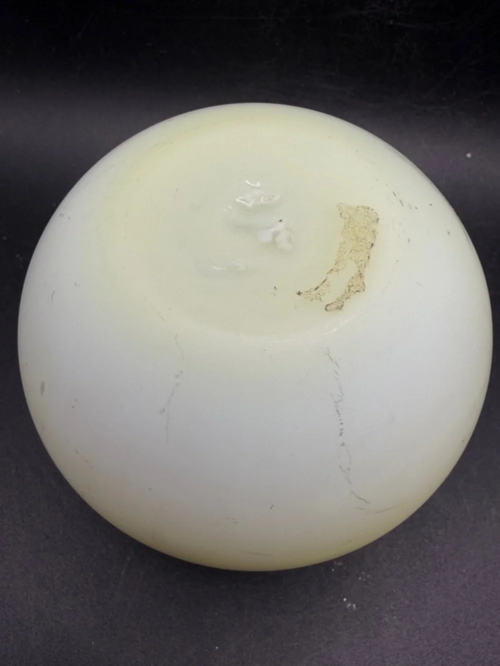 Vintage Yellow Cased Satin Glass Rose Bowl Vase Crimped Edge Tabletop Vessel - Picture 7 of 8